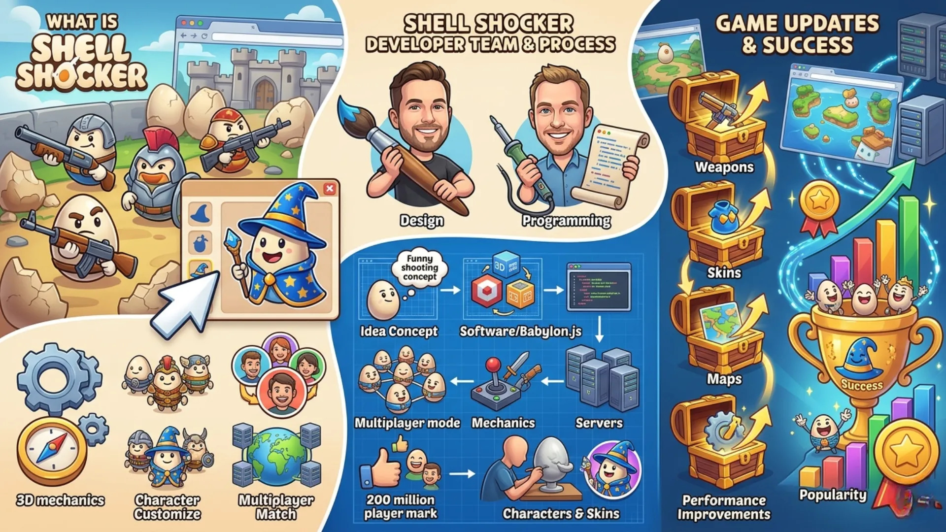 Shell Shockers Blue Wizard game
